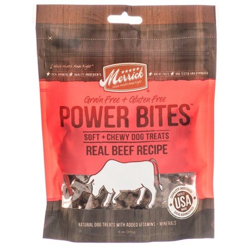Merrick Power Bites Soft & Chewy Dog Treats Real Texas Beef Recipe Merrick Power Bites Soft & Chewy Dog Treats Real Texas Beef Recipe