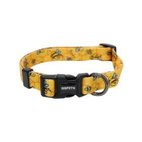 Pet Pals Geometric Bee Pattern Dog Collars - Stylish And Durable Pet Accessories For Small And Medium Dogs