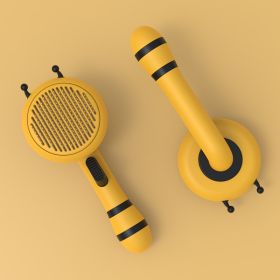 Small Bee Shaped Pet Cat Pin Comb (Color: Yellow)