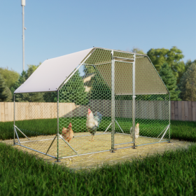 10x6 Feet Flat Top Chicken Coop (Option: 10x6Feet)
