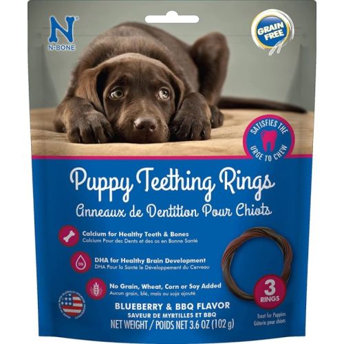 N Bone Puppy Teething Ring Blueberry Flavor